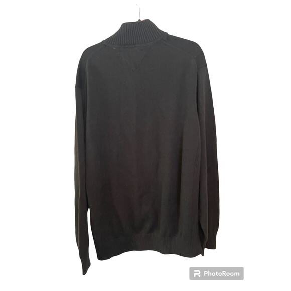 New Men's Tommy Hilfiger 100% Cotton Half Zip Pull Over Navy Blue Sweater XXL - Picture 3 of 8